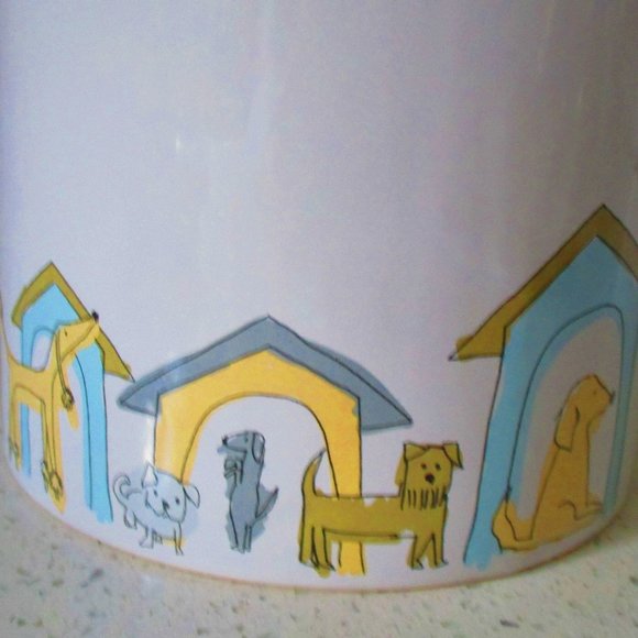 Stoneware Dog Treat Jar or Cookie Jar w/ Bone Lid - Picture 8 of 11